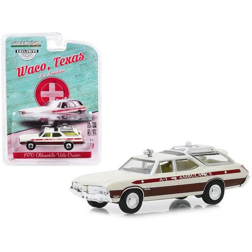 1970 Oldsmobile Vista Cruiser - Waco, Texas A-1 Ambulance (Hobby Exclusive) 1/64 greenlight 30066 Passion Diecast 