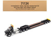 Kenworth T880 Daycab Tridem Tractor in Black with Trail King TK120 HDG Lowboy Trailer - Diecast Master - 1/50 - 71134