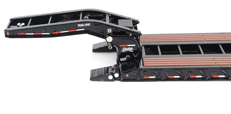 Trail King TK120 Hydraulic Detachable Gooseneck Lowboy Trailer in Black -  Diecast Master - 1/50 - 71136