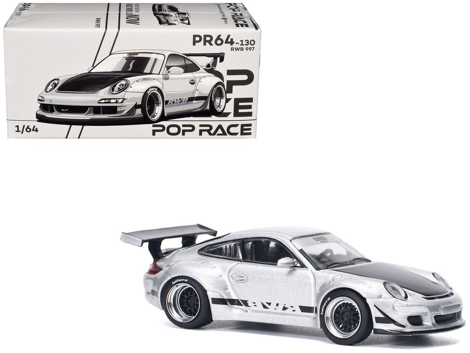 RWB 997 SILVER - Pop Race 1:64 - PR640130 -  Passion Diecast 