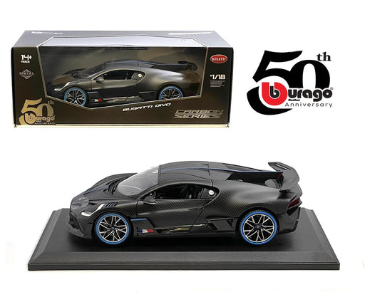 Bugatti Divo - Carbon Series - 50th Anniversary Limited Edition - Bburago 1/18 - 18-11101 Passion Diecast 