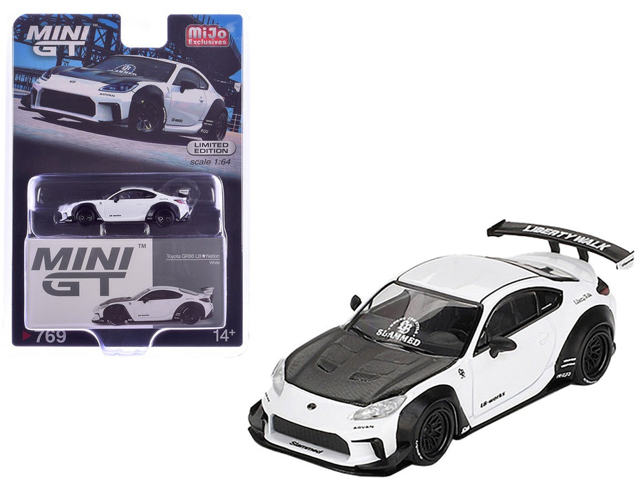 Toyota GR86 LB★Nation White - Mini GT - 1:64 - MGT00769 Passion Diecast