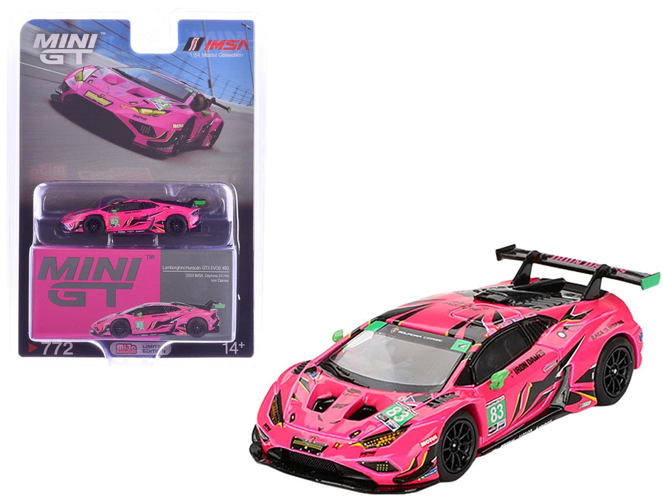 Lamborghini Huracán GT3 EVO2 No.83 Iron Dames IMSA 2023 Daytona 24 Hrs - Mini GT - 1:64 - MGT00772 Passion Diecast