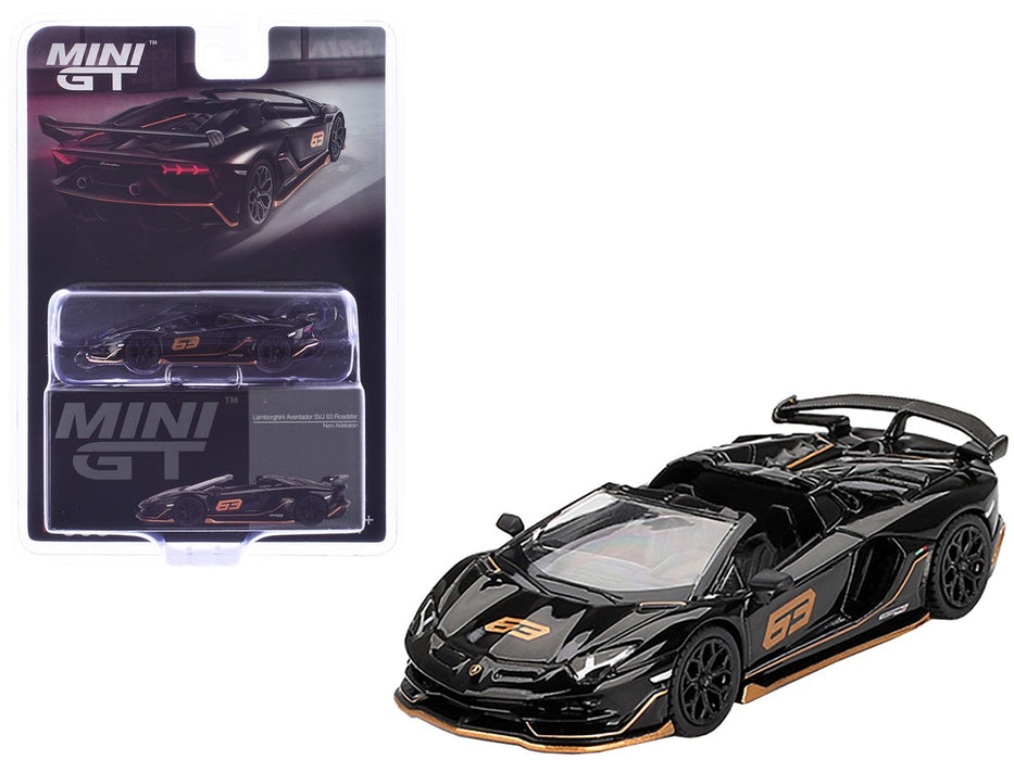 Lamborghini Aventador SVJ 63 Roadster Nero Aldebaran - Mini GT - 1:64 - MGT00803 Passion Diecast