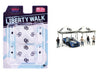 Canopy Liberty Walk - White Set - metal set - American Diorama - 1/64 - AD-2416 Passion Diecast