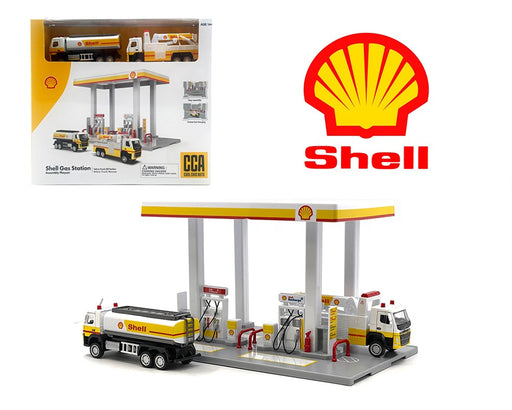 Shell Gas Station Playset with Volvo Oil Tanker & Volvo Tow Truck - CCA 1:64 - 67277EA(S)