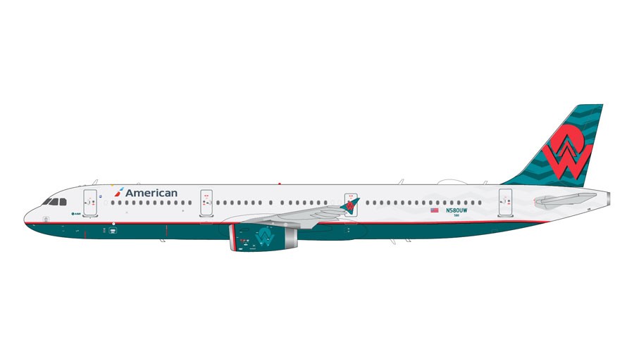 American Airlines Airbus A321 / N580UW "America West"  / Gemini Jets 1:200 / G2AAL1298