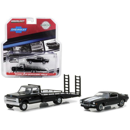 1970 Chevy C-30 Ramp Truck with 1971 Chevrolet Camaro Z/28 (Hobby Exclusive) Greenlight 1.64 29935 passion diecast