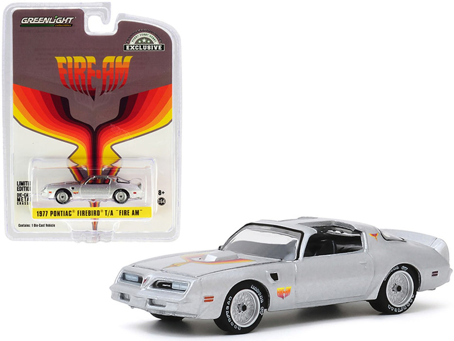 1979 Pontiac Firebird "Fire Am" by Very Special Equipment (VSE)  Silver with Hood Bird - Greenlight 1/64 Hobby Exclusive - 30148