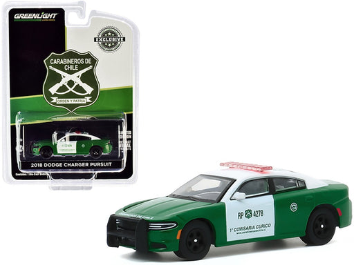 Carabineros De Chile (Chilean Police) - 2018 Dodge Charger Pursuit - Greenlight 1/64 Hobby Exclusive - 30162  Passion Diecast 