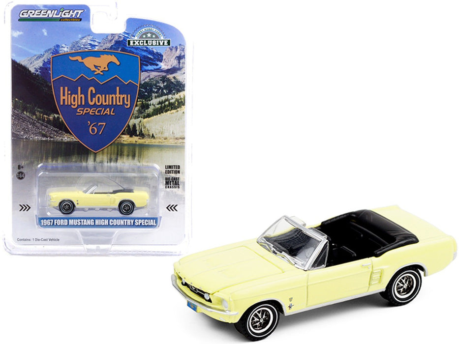 1967 Ford Mustang Convertible High Country Special - Aspen Gold - greenlight 1/64  Hobby Exclusive - 30214 - Passion Diecast 