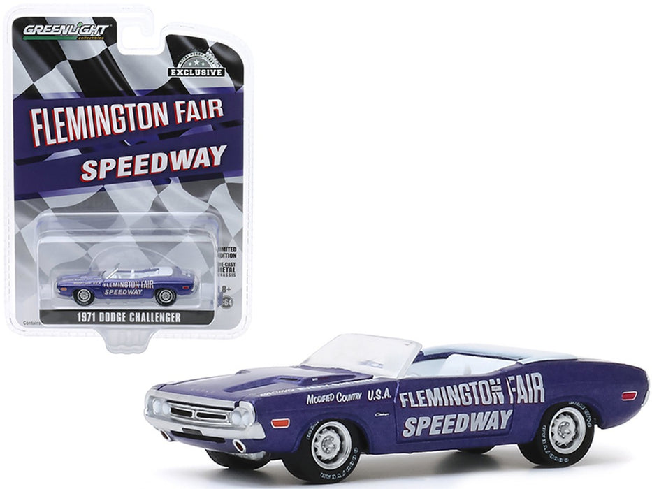 1971 Dodge Challenger Convertible - Flemington Fair Speedway Official Pace Car - Greenlight 1/64  Hobby Exclusive - 30146