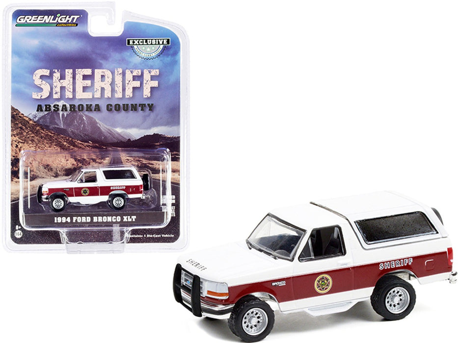 1994 Ford Bronco XLT - Absaroka County Sheriff`s Department  Hobby Exclusive - 1/64 Greenlight - GL-30276