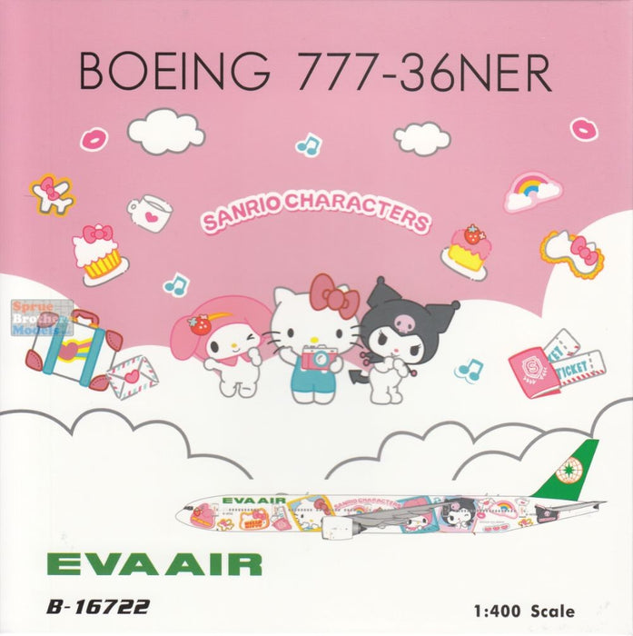 (Preorder)  EVA Airways Boeing 777-300ER "Hello Kitty" / B-16722 / Phoenix Wings 1:400 - 04610