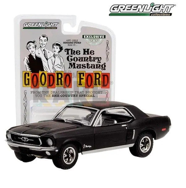 Bill Goodro Ford, Denver, Colorado - 1968 Ford Mustang Coupe - Hobby Exclusive - 1/64 Greenlight - 30354