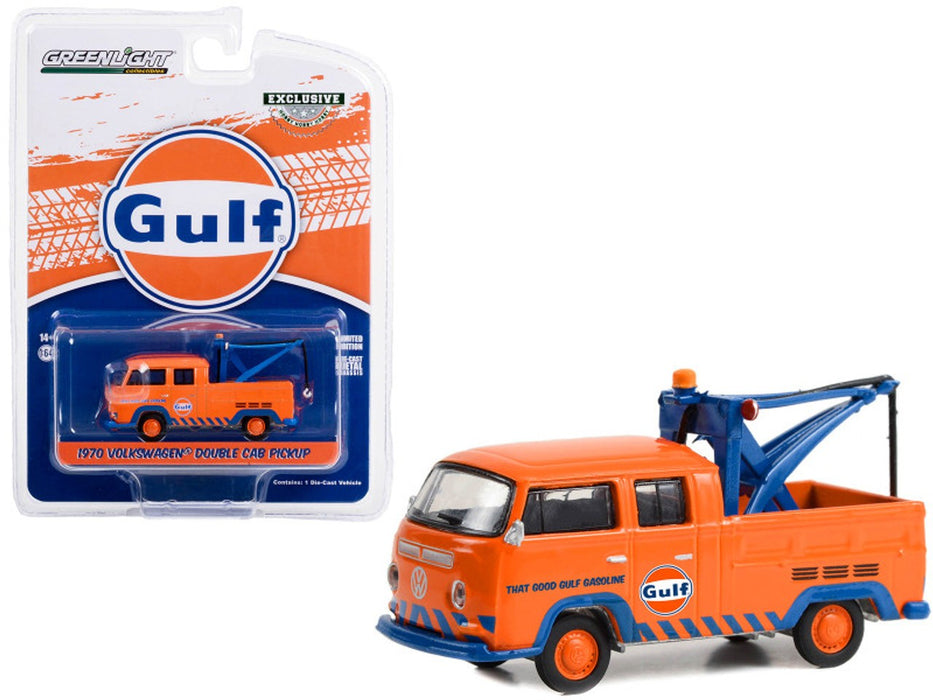 Gulf Oil 'That Good Gulf Gasoline' - 1970 Volkswagen Double Cab Pickup - Hobby Exclusive - 1/64 Greenlight - 30412