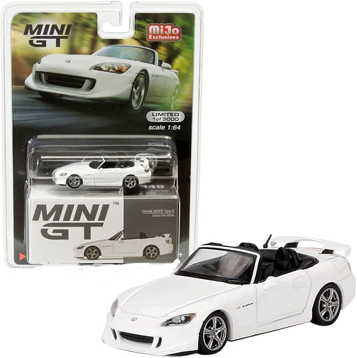 Mini GT - 1:64 - Honda S2000 (AP2) Type S Grand Prix White - Mijo Exclusives USA - MGT00349 Passion DIecast