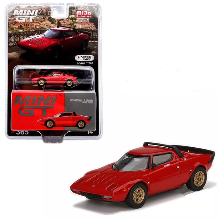 Mini GT - 1:64 - Lancia Stratos HF Stradale Rosso Arancio - Mijo Exclusives USA - MGT00365 Passion Diecast