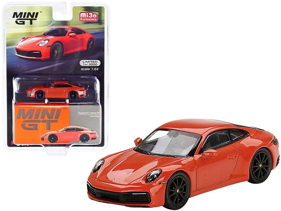 Mini GT - 1:64 - Porsche 911 (992) Carrera 4S Lava Orange - Mijo Exclusives USA - MGT00371 Passion Diecast