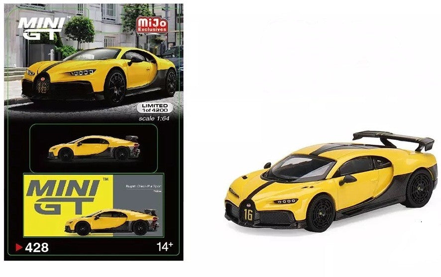 Bugatti Chiron Pur Sport Yellow - Mini GT - 1:64 - MGT00428 Passion Diecast