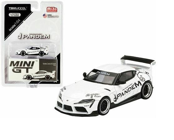 Pandem Toyota GR Supra V1.0 White -  MINI GT 1:64 - Mijo Exclusive - MGT00180 -  Passion Diecast 
