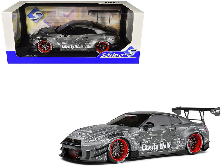 Nissan GT-R (R35) W/ Liberty Walk Body Kit 2.0 - Catalogue Design - 2020 - Solido - 1/18 - S1805810 - Passion Diecast 