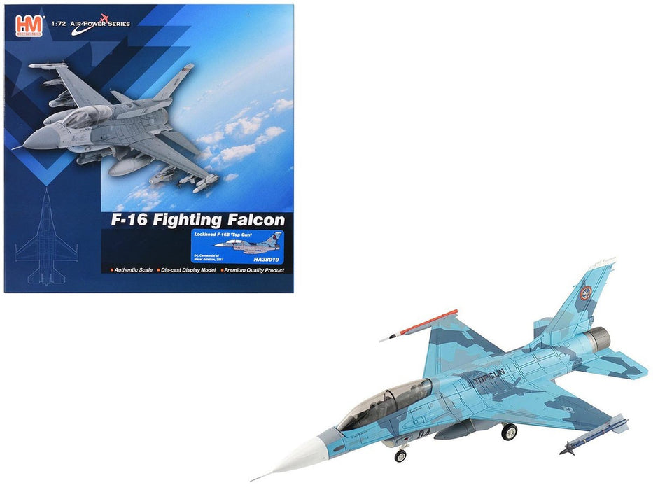 (Preorder) Lockheed F-16B Fighting Falcon /  USN FWS TOPGUN, Naval Aviation 100 Years 2011 / Hobby Master 1:72 HA38019