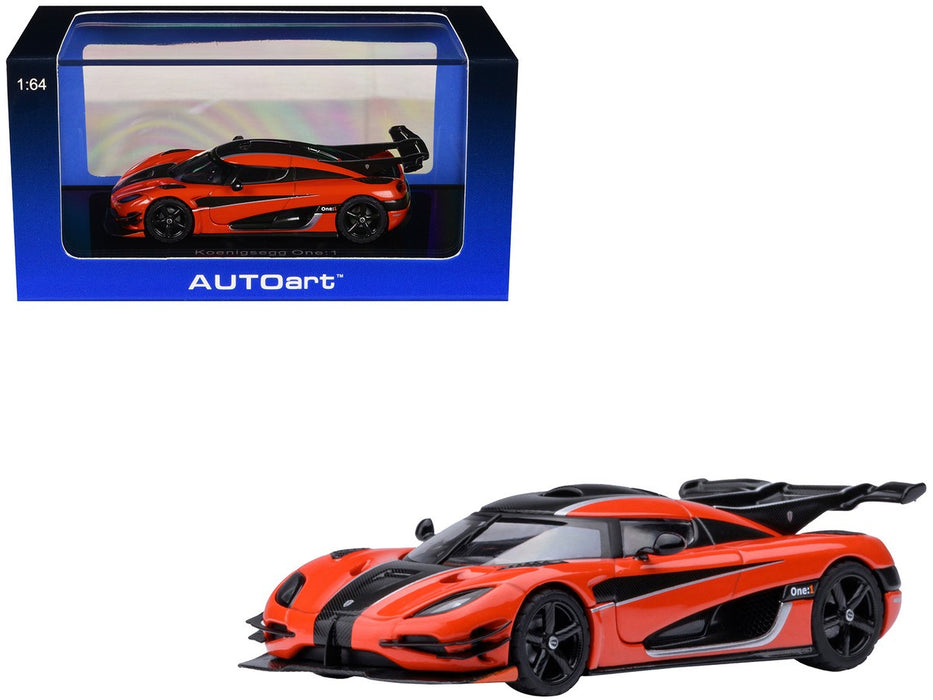 Koenigsegg One:1 (Lava Orange/Carbon) - Autoart 1/64 - 20044 - Passion Diecast 
