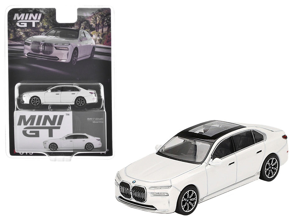 BMW i7 xDrive60 Mineral White - Mini GT - 1:64 - MGT00819 Passion Diecast