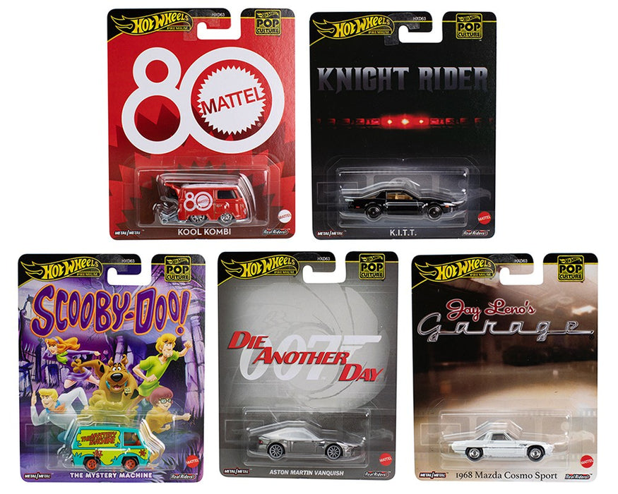 Pop Culture 2024 Mattel Brands - Assortment case G - Set Of 5 Cars - HXD63-956G