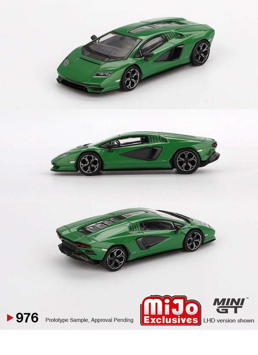Lamborghini Countach LPI 800-4 Verde Medio - Mini GT - 1:64 - MGT00976 ...
