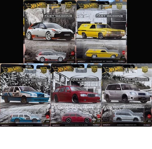 Hot Wheels - Car Culture - 1:64 - 2025 HW Fast Wagons - Release J - Ensemble De 5 Voitures - FPY86-961J - Passion Diecast