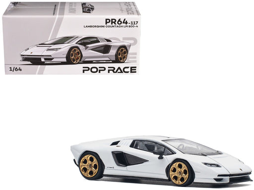 LAMBORGHINI COUNTACH LPI 800-4 BIANCO SIDERALE - Pop Race 1:64 - PR640117 -  Passion Diecast
