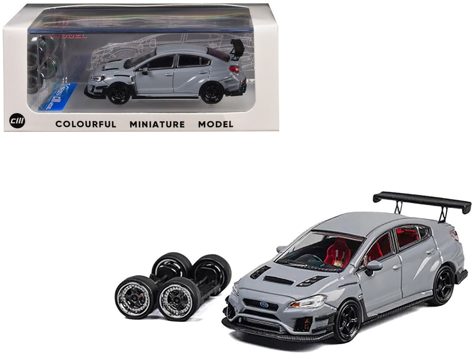 Subaru STI Varis Widebody 1.0 - Gray - Limited Edition - CM Model - 1:64 - CM64-STI-05 Passion Diecast
