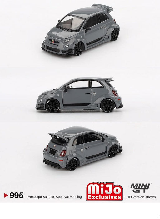 Abarth 595 LB-WORKS x Abas Works Grey - Mini GT - 1:64 - MGT00995 Passion Diecast