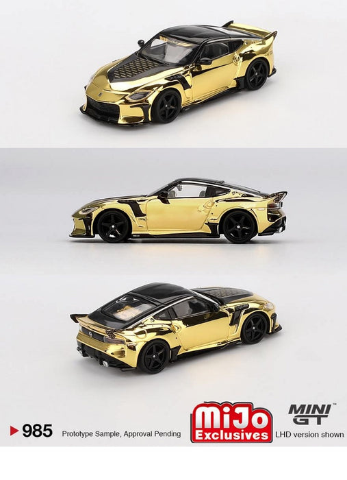 Nissan Z VeilSide FZ400 Gold Chrome - Mini GT - 1:64 - MGT00985 Passion Diecast