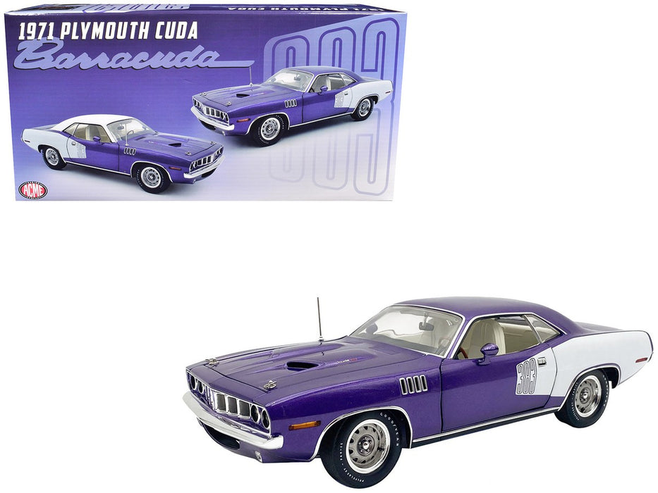 1971 383 Plymouth Cuda HT in Violet Limited Edition - Estimated Production 400 Pieces - ACME - 1/18 - A1806135