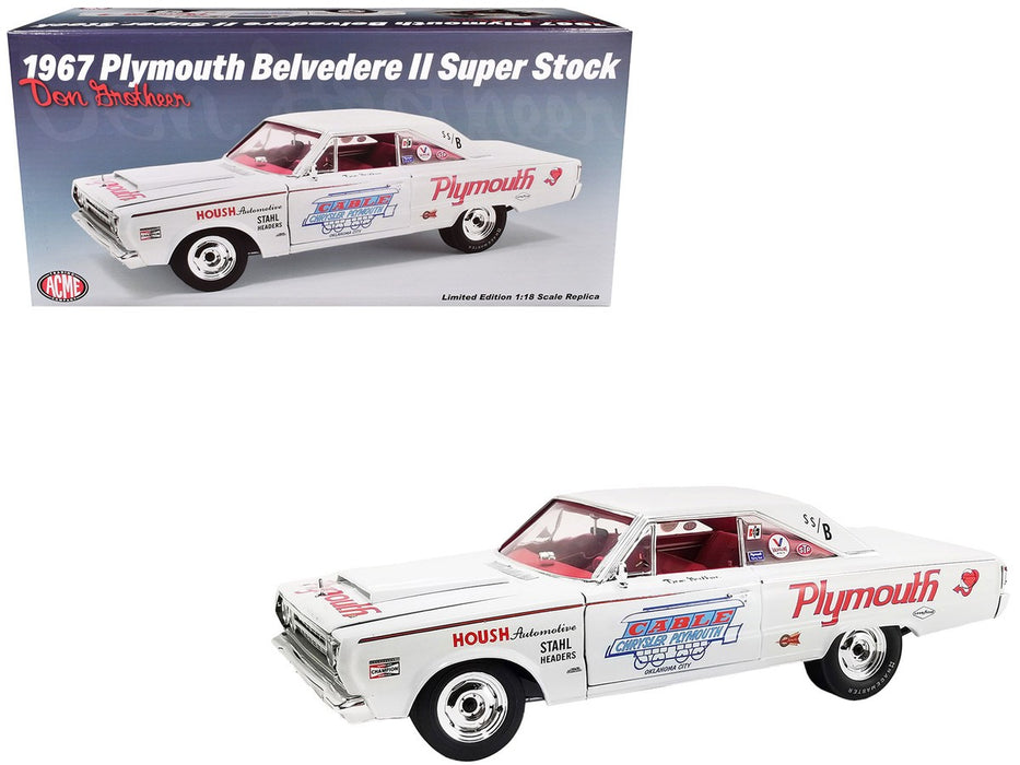 Don Grotheer - 1967 Plymouth Belvedere II Super Stock in White - Estimated Production 400 - ACME - 1/18 - A1806705