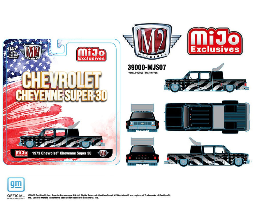 1973 Chevrolet Cheyenne Super 30 Stars & Stripes - M2 Machine - 1:64 - 39000-MJS07