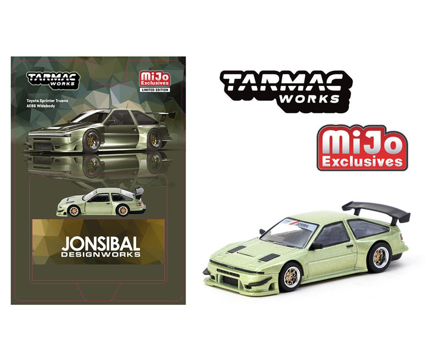 Toyota Sprinter Trueno AE86 Widebody Green JONSIBAL Designworks - Tarmac Works - 1/64 - T64G-060-GR Passion Diecast