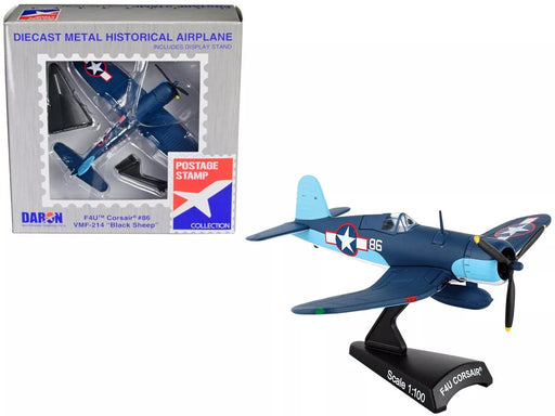  VOUGHT  F4U CORSAIR PAPPY BOYINGTON #86 VMF POSTAGE STAMP 1/100  PS5356-2 Pasion Diecast 