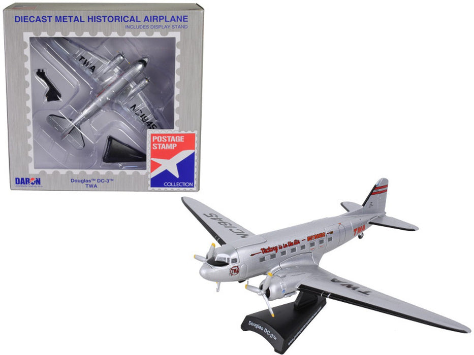 Douglas DC-3 TWA / POSTAGE STAMP 1/144  PS5559-4 - Passion Diecast   