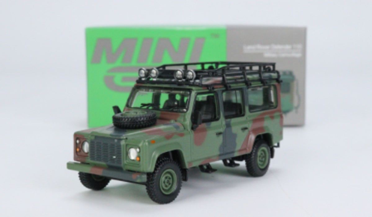 Land Rover Defender 110 Military Camouflage - Mini GT - HK Exclusives 1/64 - MGT00237 R