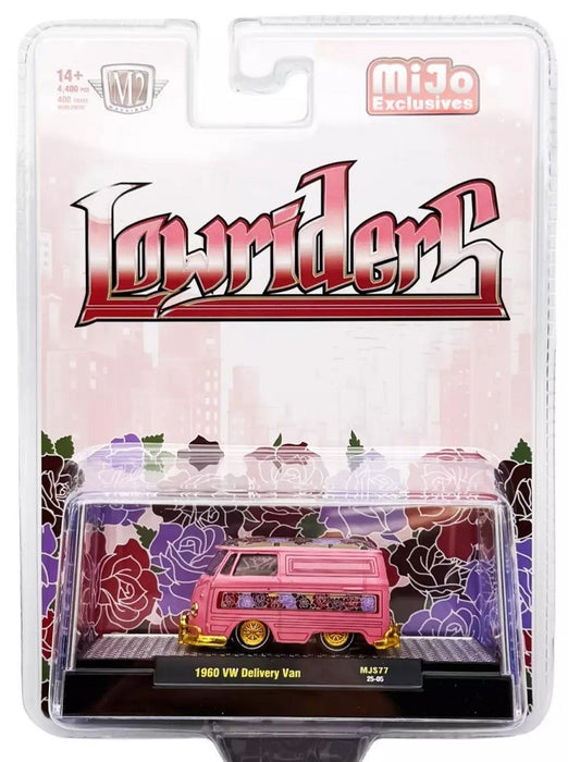 CHASE CAR 1960 Volkswagen Delivery Shor Van Lowriders Limited Edition - Metallic Pink - M2 Machine - 1:64 - 31500-MJS77GR