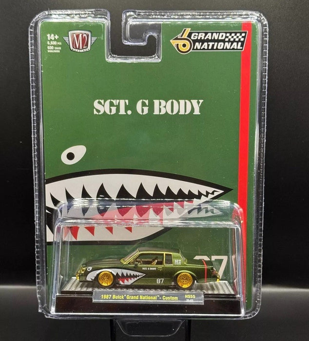 CHASE CAR 1987 Buick Grand National Shark Mouth - Primer Green - M2 Machine - 1:64 - 31500-HS55GR