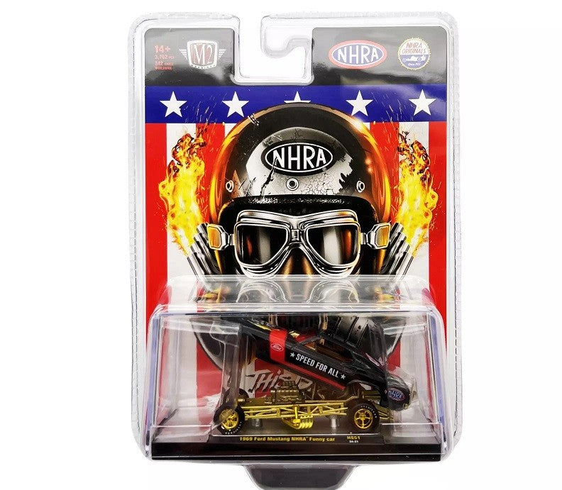 CHASE CAR 1969 Ford Mustang NHRA Funny Car - Pearl Black - Hobby Exclusive - M2 Machine - 1:64 - 31500-HS51GR