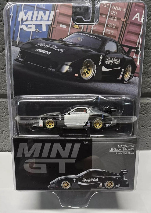 CHASE CAR MAZDA RX-7 LB-Super Silhouette  Liberty Walk Black - Mini GT - 1:64 - MGT00785GR