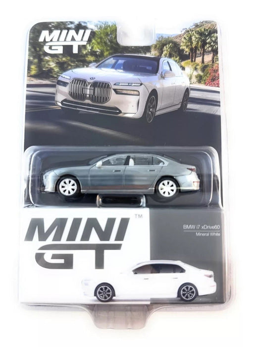 CHASE CAR BMW i7 xDrive60 Mineral White - Mini GT - 1:64 - MGT00819GR