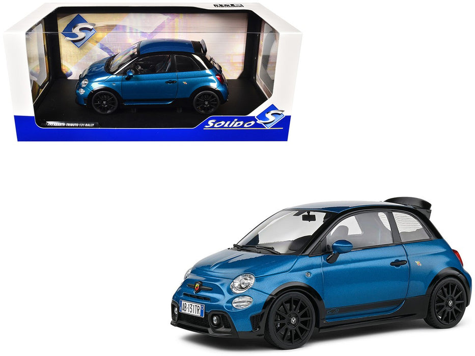 Fiat F595 Abarth Tributo 131 Rally 2022 Bleu - Solido - 1/18 - S1811303 - Passion Diecast 