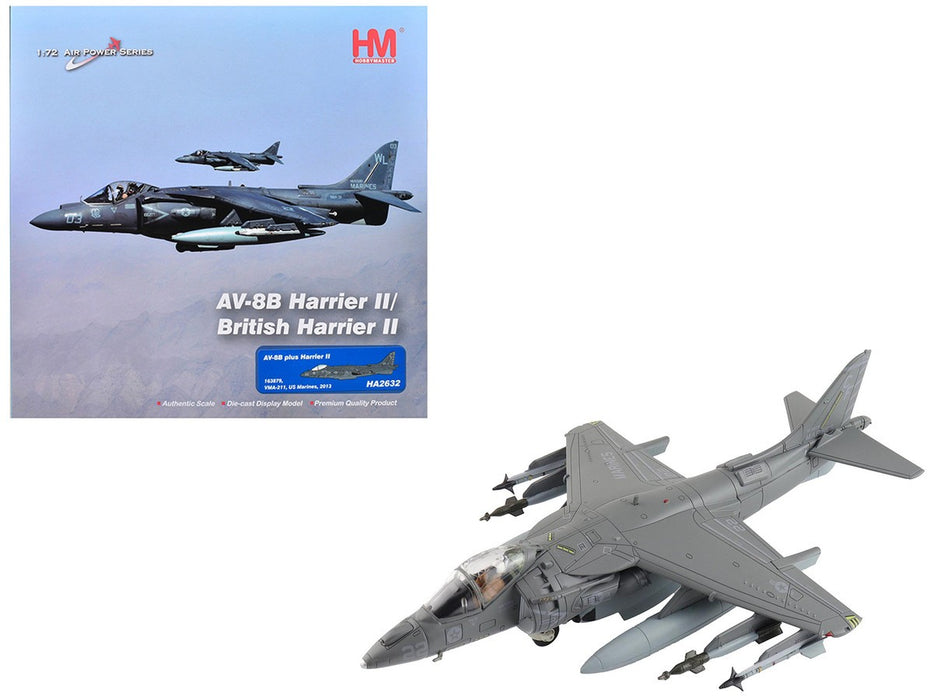 (Preorder) BAe AV-8B Harrier II / USMC VMA-211 Wake Island Avengers, CF22, MCAS Yuma, AZ, 2013 / Hobby Master 1:72 HA2632
